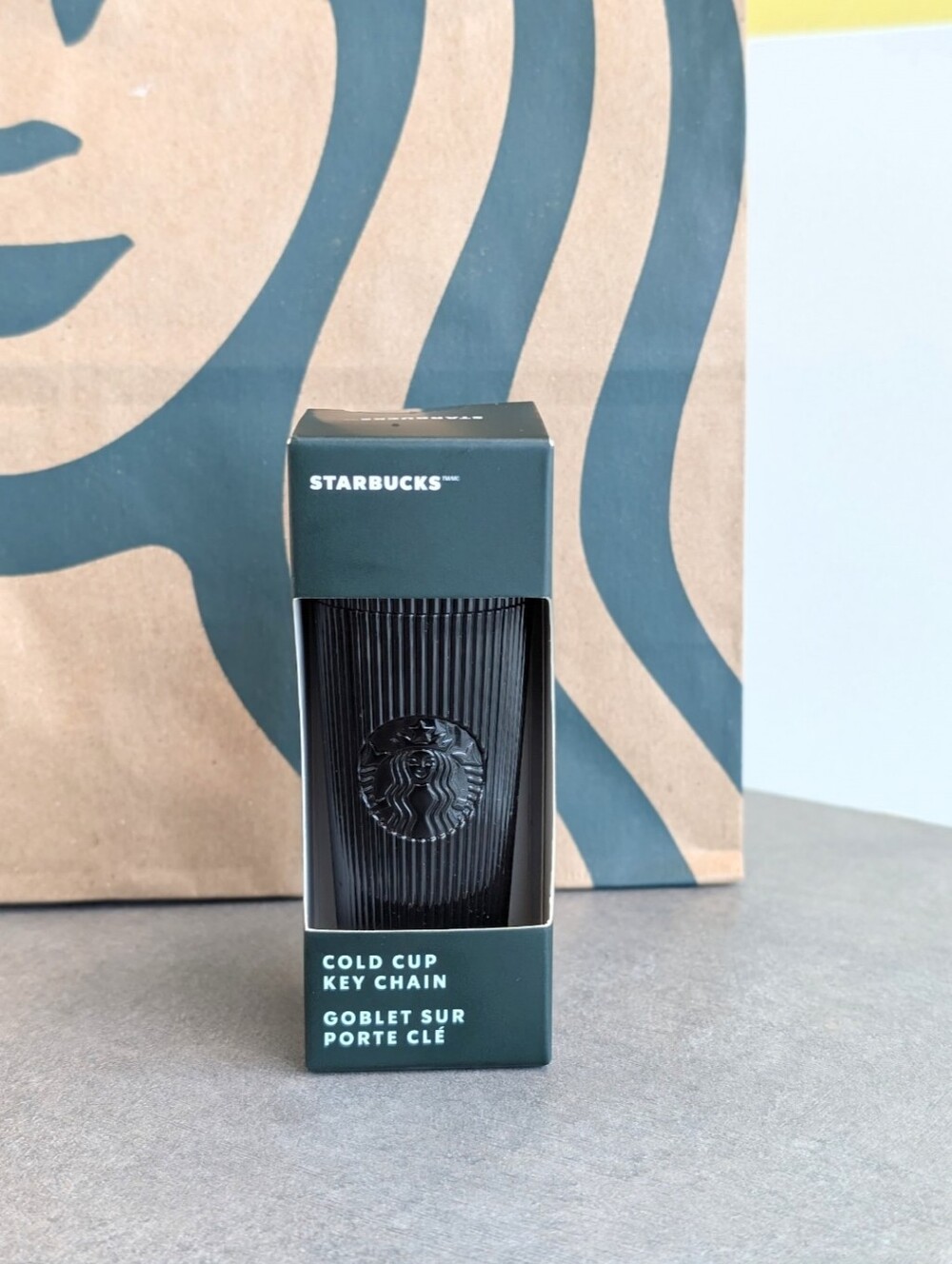 Starbucks 2024 Black Cold Cup Keychain Mini Tumbler NWT